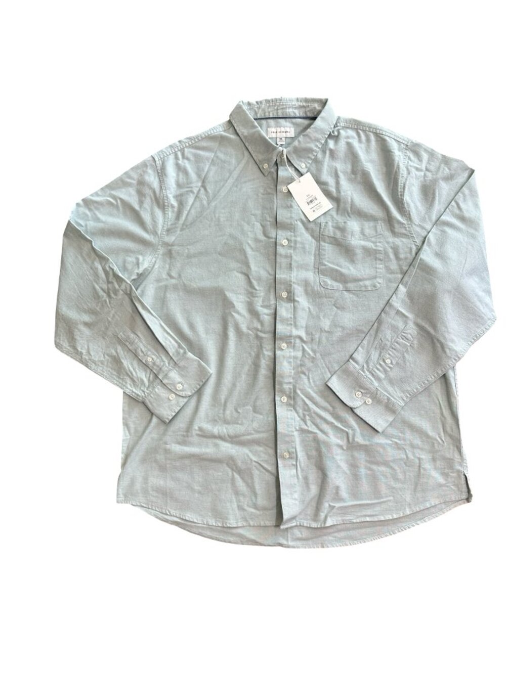 Free Assembly NWT Oxford Button Down Shirt Light Blue Men's 2XL Long Sleeve
